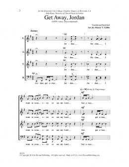page one of Get Away, Jordon (SATB Choir)