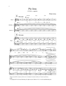 page one of Pie Jesu (TTBB Choir)