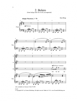 page one of Bolero (SAB Choir)