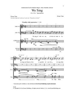 page one of We Sing (SATB Choir)