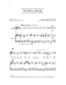 page one of Thy Mercy, Jehovah (2-Part Choir)