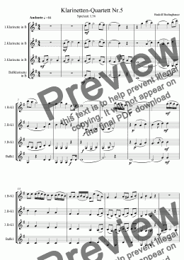 page one of Klarinetten-Quartett Nr.5