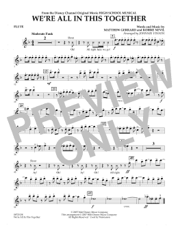 page one of We're All In This Together (from High School Musical) - Flute (Concert Band)
