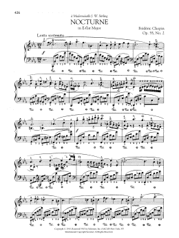 page one of Nocturne in E-flat Major, Op. 55, No. 2 (Piano Solo)