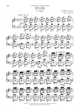 page one of Etude in F Major, Op. 25, No. 3 (Piano Solo)