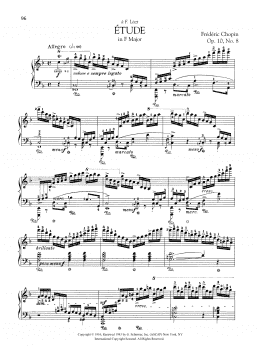 page one of Etude in F Major, Op. 10, No. 8 (Piano Solo)