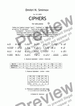 page one of CIPHERS op143. Pf