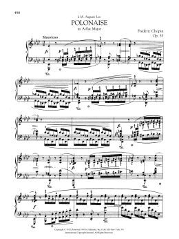 page one of Polonaise in A-flat Major, Op. 53 (Piano Solo)