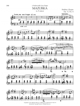 page one of Mazurka in A minor, Op. 17, No. 4 (Piano Solo)