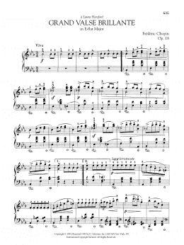 page one of Grand valse brillante in E-flat Major, Op. 18 (Piano Solo)