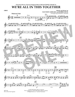 page one of We're All In This Together (from High School Musical) - Oboe (Concert Band)