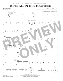 page one of We're All In This Together (from High School Musical) - Percussion 2 (Concert Band)