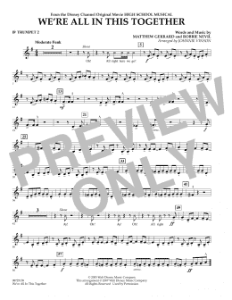 page one of We're All In This Together (from High School Musical) - Bb Trumpet 2 (Concert Band)