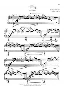 page one of Etude in C Major, Op. 10, No. 1 (Piano Solo)
