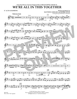page one of We're All In This Together (from High School Musical) - Eb Alto Saxophone (Concert Band)