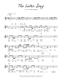 page one of The Latke Song (Lead Sheet / Fake Book)