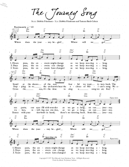 page one of The Journey Song (Lead Sheet / Fake Book)