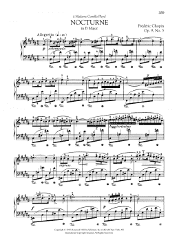 page one of Nocturne in B Major, Op. 9, No. 3 (Piano Solo)