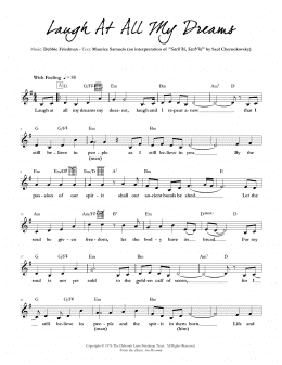 page one of Laugh At All My Dreams (Lead Sheet / Fake Book)