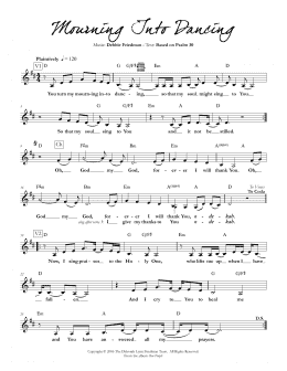 page one of Mourning Into Dancing (Lead Sheet / Fake Book)