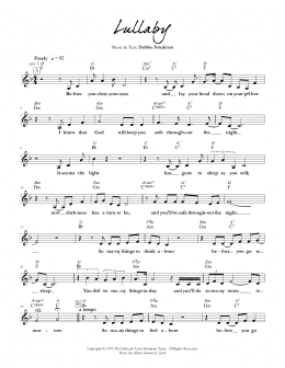 page one of Lullaby (Lead Sheet / Fake Book)
