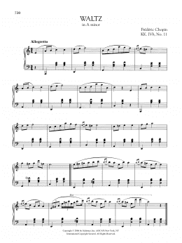 page one of Waltz in A minor, KK. IVb, No. 11 (Piano Solo)