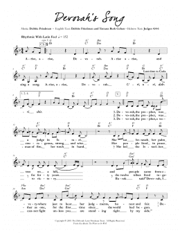 page one of Devorah's Song (Lead Sheet / Fake Book)