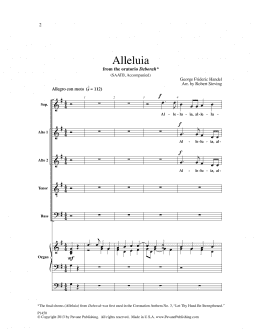 page one of Alleluia (Choir)