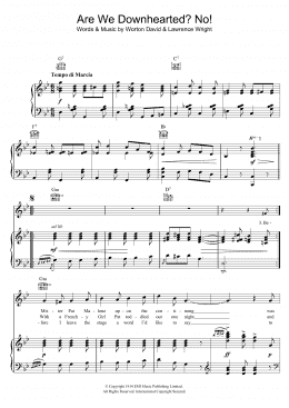 page one of Are We Downhearted? No! (Piano, Vocal & Guitar Chords)
