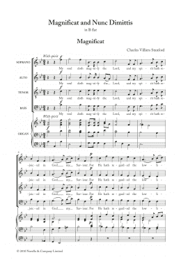 page one of Magnificat And Nunc Dimittis In B Flat (SATB Choir)