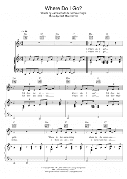 page one of Where Do I Go? (from 'Hair') (Piano, Vocal & Guitar Chords)