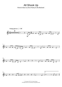 page one of All Shook Up (Clarinet Solo)