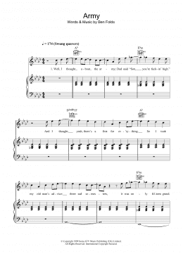 page one of Army (Piano, Vocal & Guitar Chords)