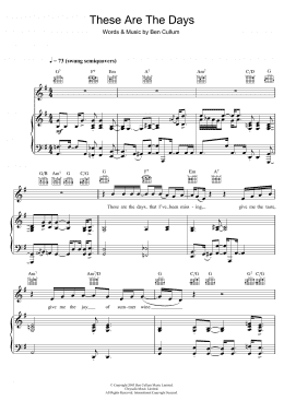 page one of These Are The Days (Violin Solo)