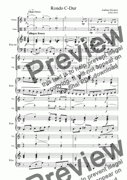 page one of Rondo C Major