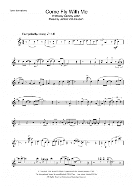 page one of Come Fly With Me (Tenor Sax Solo)