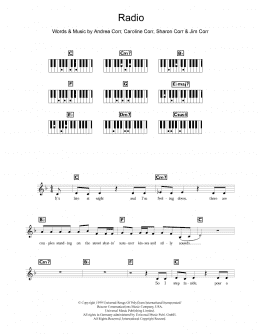 page one of Radio (Piano Chords/Lyrics)