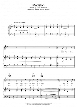 page one of Quand Madelon (Piano, Vocal & Guitar Chords)