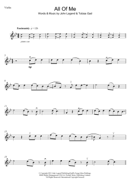 page one of All Of Me (Violin Solo)