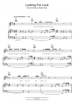 page one of Looking For Love (Piano, Vocal & Guitar Chords)