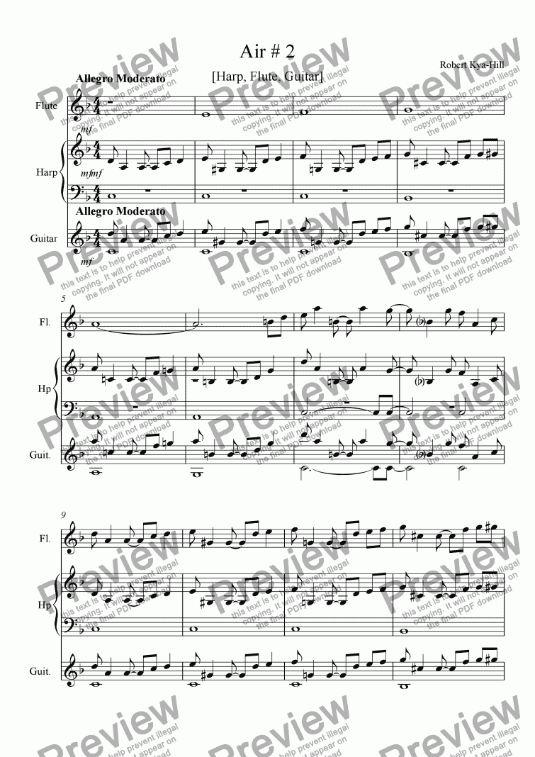page one of Air # 2 [Harp, Flute, and Guitar]