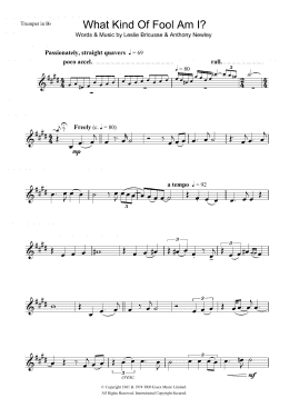 page one of What Kind Of Fool Am I (Trumpet Solo)