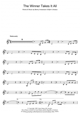 page one of The Winner Takes It All (Violin Solo)