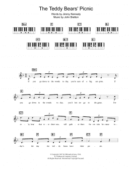page one of The Teddy Bears' Picnic (Piano Chords/Lyrics)