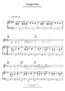 page one of Forget Him (Piano, Vocal & Guitar Chords)