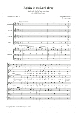 page one of Rejoice In The Lord Alway (SATB Choir)