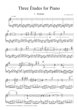 page one of Three Etudes for Piano (Piano Solo)