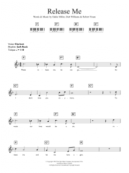 page one of Release Me (Piano Chords/Lyrics)