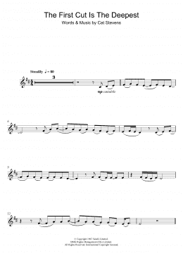 page one of The First Cut Is The Deepest (Clarinet Solo)