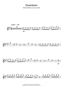page one of Downtown (Flute Solo)